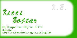 kitti bojtar business card